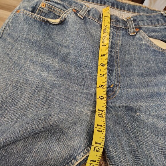 Vintage Orange Tag 70s or 80s , Levi Straus Jeans, 34 Waist 42 Length WORN - Picture 13 of 14